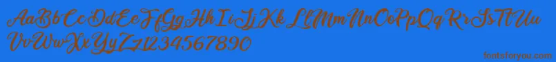 Ballet Harmony Font – Brown Fonts on Blue Background