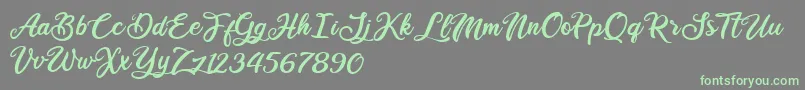 Ballet Harmony Font – Green Fonts on Gray Background
