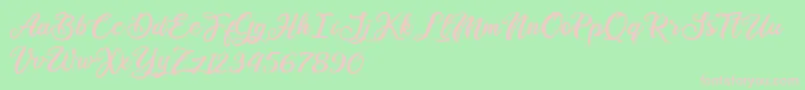 Ballet Harmony Font – Pink Fonts on Green Background