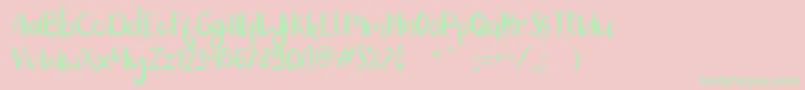 Lisätietoja Ballete-fontista Ballete-fontti – vihreät fontit vaaleanpunaisella taustalla