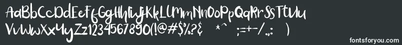 Ballete Font – White Fonts on Black Background