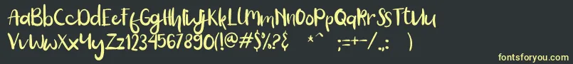 Ballete Font – Yellow Fonts on Black Background
