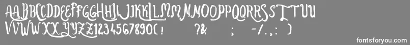 フォントBallistic – 灰色の背景に白い文字