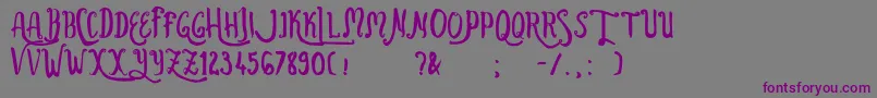 Ballistic Font – Purple Fonts on Gray Background