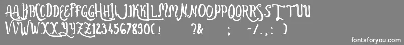 フォントBallistic – 灰色の背景に白い文字