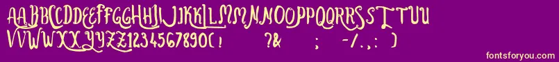 Ballistic Font – Yellow Fonts on Purple Background