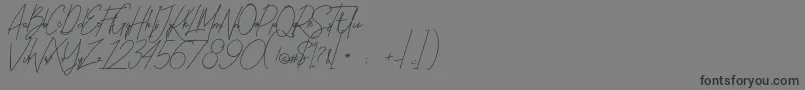 フォントBallistickDemoVersion – 黒い文字の灰色の背景