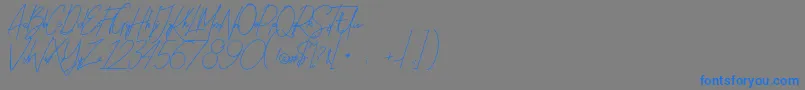 Шрифт BallistickDemoVersion – синие шрифты на сером фоне