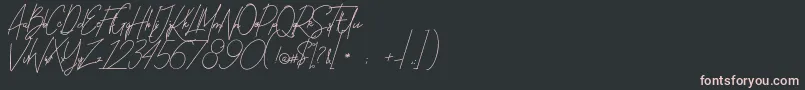 Fonte BallistickDemoVersion – fontes rosa em um fundo preto