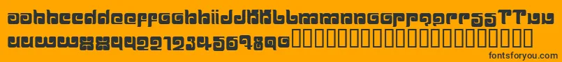 BALLOM  -Schriftart – Schwarze Schriften auf orangefarbenem Hintergrund