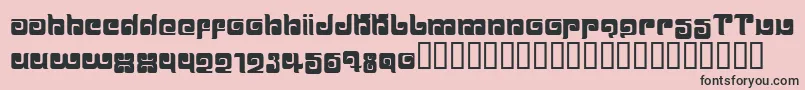 フォントBALLOM   – ピンクの背景に黒い文字
