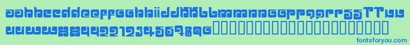 BALLOM   Font – Blue Fonts on Green Background