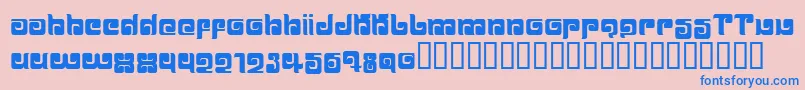 Шрифт BALLOM   – синие шрифты на розовом фоне