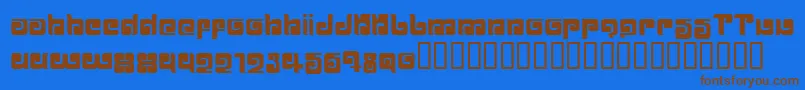 フォントBALLOM   – 茶色の文字が青い背景にあります。