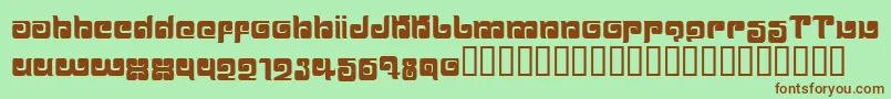 BALLOM   Font – Brown Fonts on Green Background