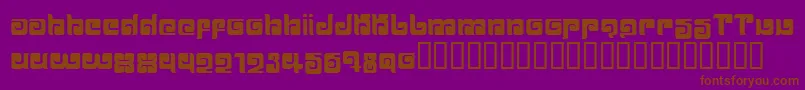 フォントBALLOM   – 紫色の背景に茶色のフォント