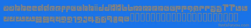 フォントBALLOM   – 青い背景に灰色の文字