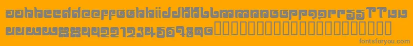 Fonte BALLOM   – fontes cinzas em um fundo laranja