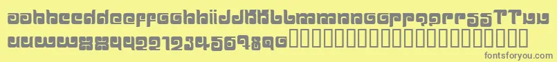フォントBALLOM   – 黄色の背景に灰色の文字