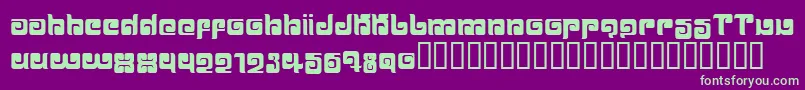 フォントBALLOM   – 紫の背景に緑のフォント