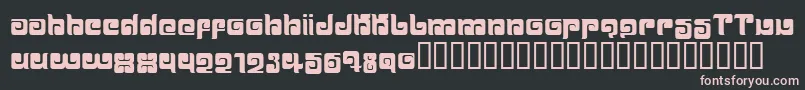 BALLOM  -fontti – vaaleanpunaiset fontit mustalla taustalla