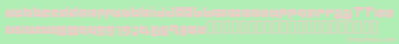 BALLOM  -fontti – vaaleanpunaiset fontit vihreällä taustalla
