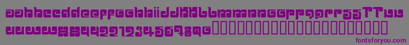 BALLOM  -fontti – violetit fontit harmaalla taustalla