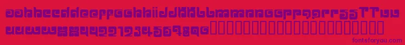 BALLOM   Font – Purple Fonts on Red Background