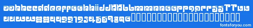 Шрифт BALLOM   – белые шрифты на синем фоне