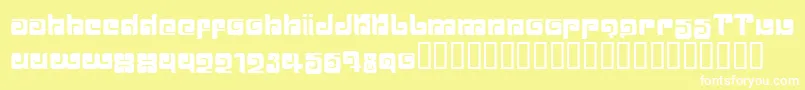 フォントBALLOM   – 黄色い背景に白い文字