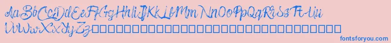 Ballone Font – Blue Fonts on Pink Background