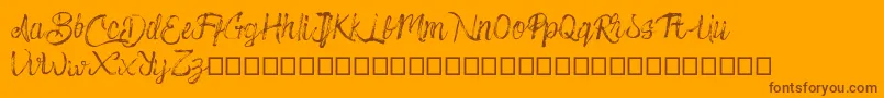 Ballone Font – Brown Fonts on Orange Background
