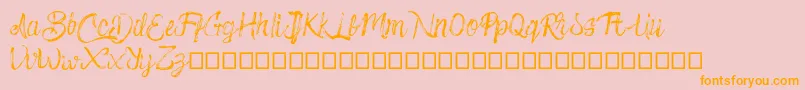 Ballone Font – Orange Fonts on Pink Background