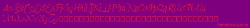 Ballone Font – Red Fonts on Purple Background