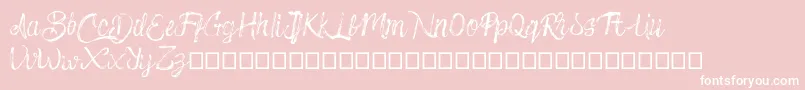 Ballone Font – White Fonts on Pink Background