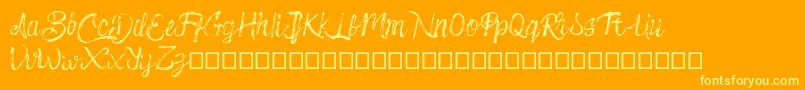 Ballone Font – Yellow Fonts on Orange Background