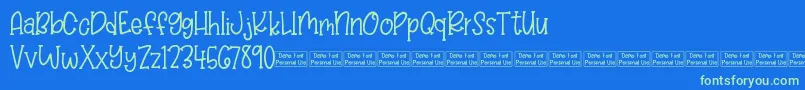 Balloon Bash Demo Font – Green Fonts on Blue Background