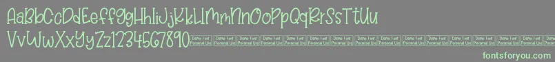Balloon Bash Demo-Schriftart – Grüne Schriften auf grauem Hintergrund