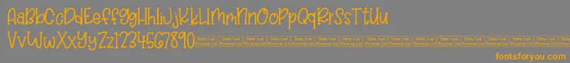 Fonte Balloon Bash Demo – fontes laranjas em um fundo cinza