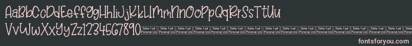 Balloon Bash Demo Font – Pink Fonts on Black Background