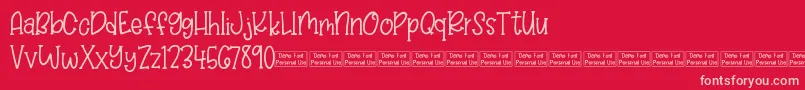 Balloon Bash Demo Font – Pink Fonts on Red Background