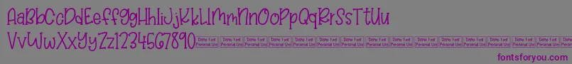 Balloon Bash Demo Font – Purple Fonts on Gray Background
