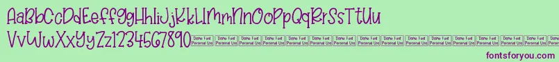Balloon Bash Demo Font – Purple Fonts on Green Background