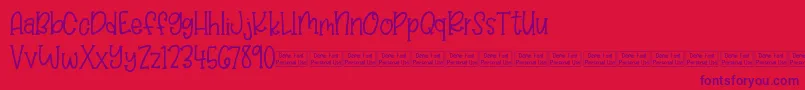 Balloon Bash Demo Font – Purple Fonts on Red Background