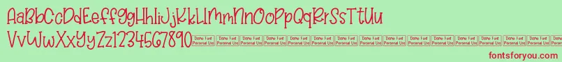 Balloon Bash Demo Font – Red Fonts on Green Background