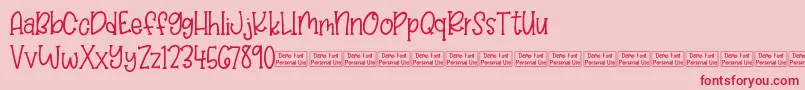 Balloon Bash Demo Font – Red Fonts on Pink Background