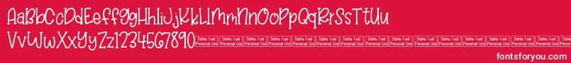 Balloon Bash Demo Font – White Fonts on Red Background