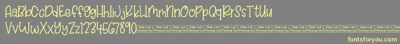 Weitere Informationen zur Balloon Bash Demo-Schriftart Balloon Bash Demo-Schriftart – Gelbe Schriften auf grauem Hintergrund