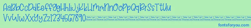 Balloon Bash Demo Font – Blue Fonts on Green Background