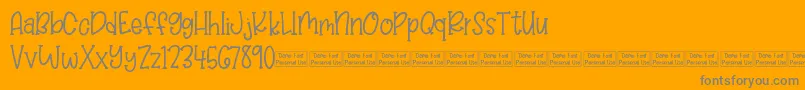 Balloon Bash Demo Font – Gray Fonts on Orange Background